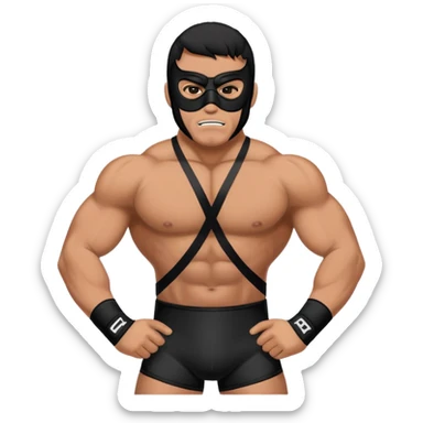 El Primo character, a muscular wrestler with a black mask and wrestling outfit sticker