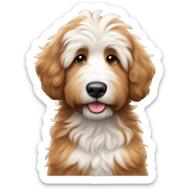 bernedoodle in pajamas sticker