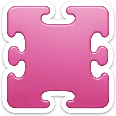 A pink Puzzle piece sticker