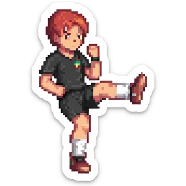 foot kicking sticker
