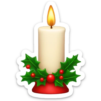 christmas candle sticker