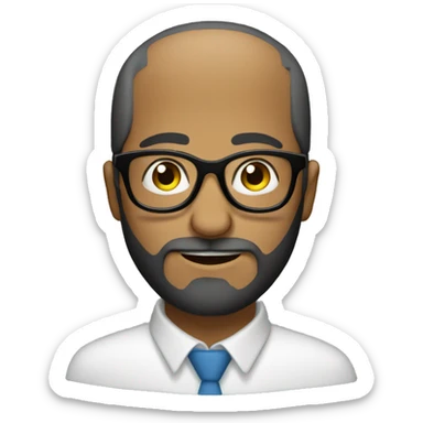 tunisian man beard with glasses sticker