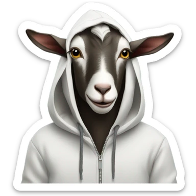 Goat in a hoodie  sticker
