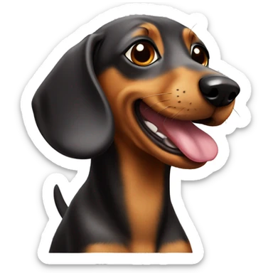 daschund dog seal sticker