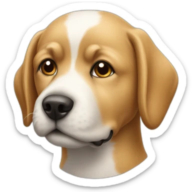 Chien sur un oiseau sticker