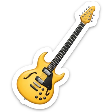 🙂 bu emojinin elinde eloktronik gitar olsun elektronik gitar siyah olsun sticker