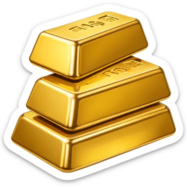 Many gold bars sticker