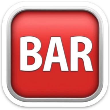 a bar symbol for slot machines with a bar text inside a rounded square sticker