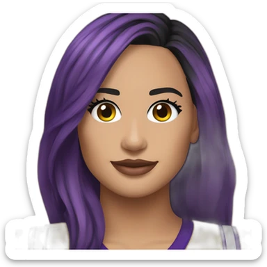 demi lovato wearing yellow lakers jersey sticker