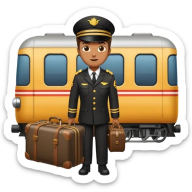 Porter with luggage,Train Crew. sticker