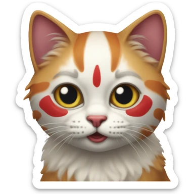 a clown cat sticker