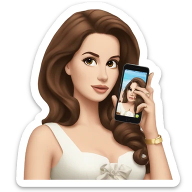 Lana del rey with a phone sticker