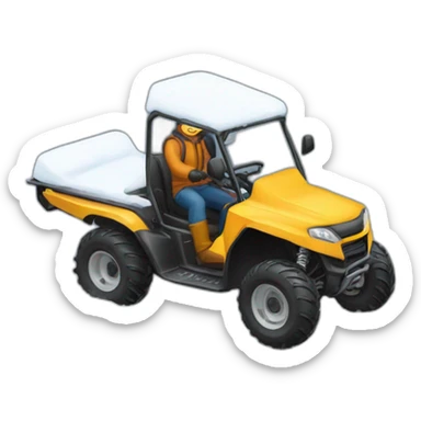 Atv with snowplow sticker