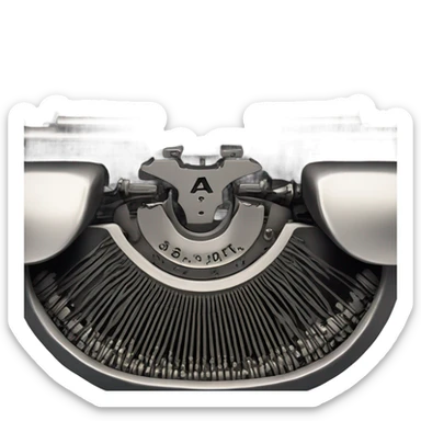 typewriter key sticker