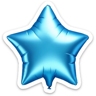 Blue foil star balloon sticker