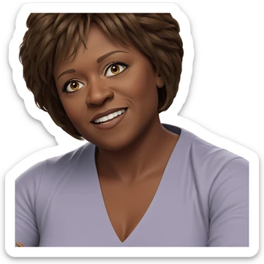 realistic portrait of female sticker