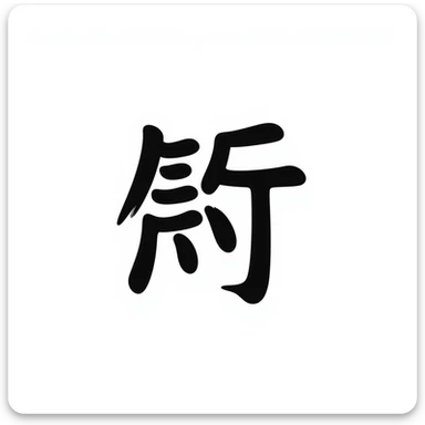 Chinese character 福 as a standalone hand drawn doodle icon sticker