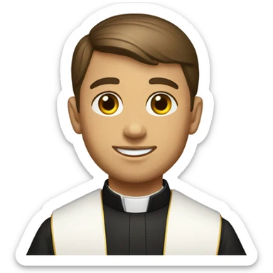 young american catholic priest sticker