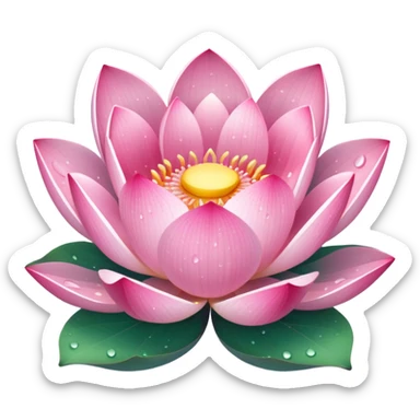 lotus flower with sparkles sticker