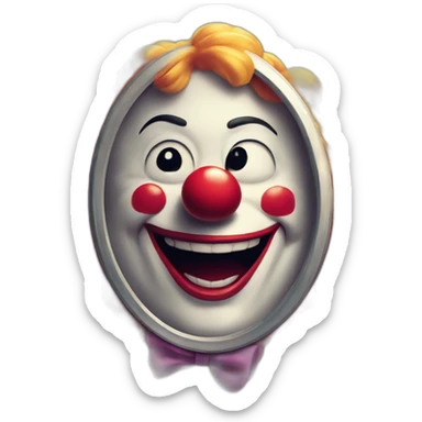 Clown from movie it smiling to it’s mirror  sticker
