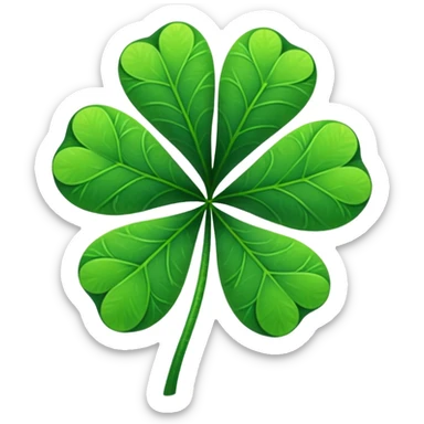 Four leaf clover sticker