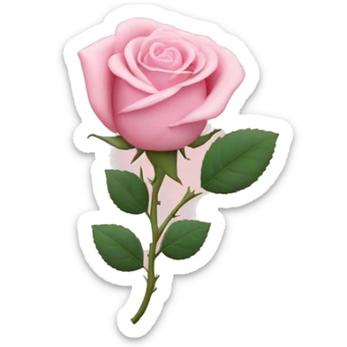 baby pink rose shaped as a heart  sticker