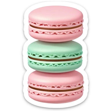 Pastel pink and mint green macaroons stacked sticker