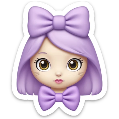 hellokitty in lilac colors sticker