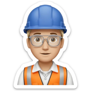 Ingeniero casco blanco sticker