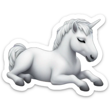 Pegasus sleeping lying on the ground sticker