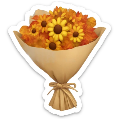 Autumn flour bouquet sticker