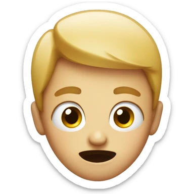 A face with open eyes surprised sticker