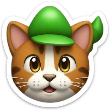 Mario from super Mario Bros form cat sticker