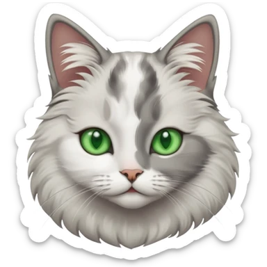 Котик с зелёными глазами  sticker