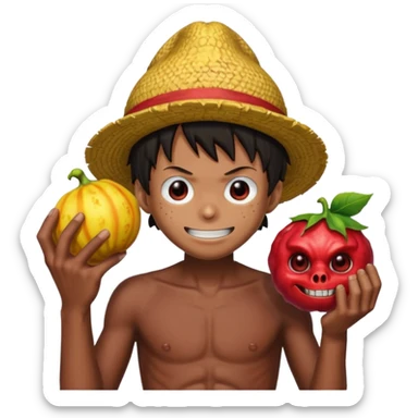 monkey D luffy et fruit du dragon sticker