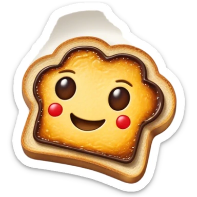 Vegemite on Toast Cinematic Realistic Vegemite on Toast Dish Emoji, depicted as a toasted slice of bread generously spread with Vegemite, rendered with warm textures and crisp details that capture its uniquely Australian flavor. sticker