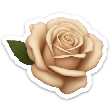 beige rose sticker