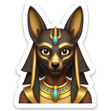 Anubis with 3 tails sticker