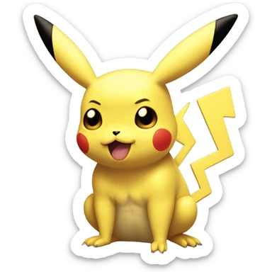 Pikachu tired sticker