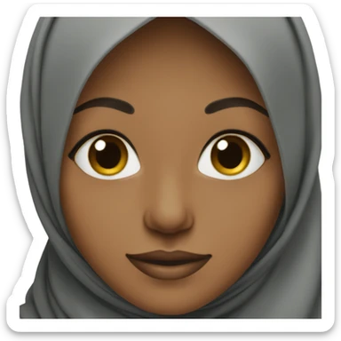 black hijabi sticker
