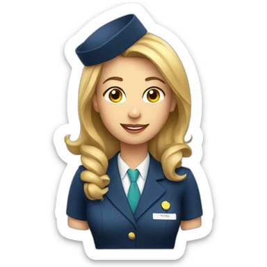 flight attendant sticker