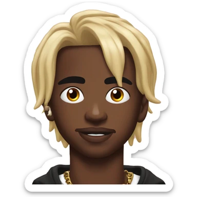 Playboi carti with birth mark on right cheekbone sticker