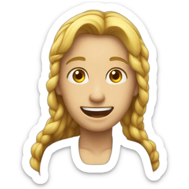 Emoji smailer qui tire la l'ange sur le cauter sticker