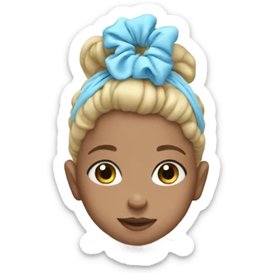 Baby blue scrunchie sticker