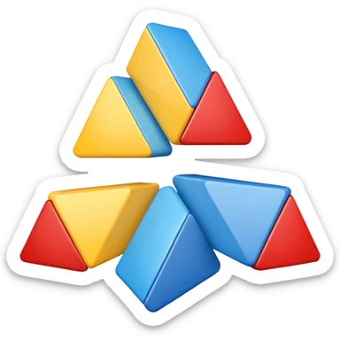 triangle with boxes inside like a bureaucratic system sticker