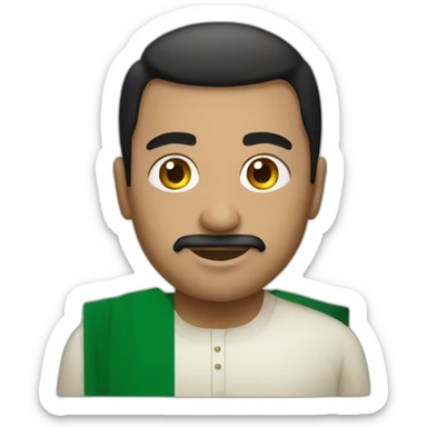 Saudi Man with Saudi flag sticker