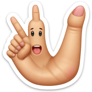 Foot flipping a middle finger sticker