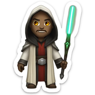 sith jedi in world of warcraft sticker