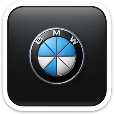 Bmw logo zwart rood sticker