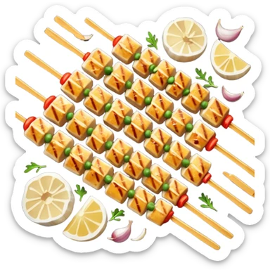 Garlic parm Chicken skewers sticker